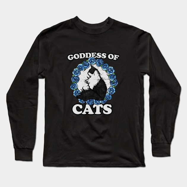 Goddess of Cats Long Sleeve T-Shirt by bubbsnugg